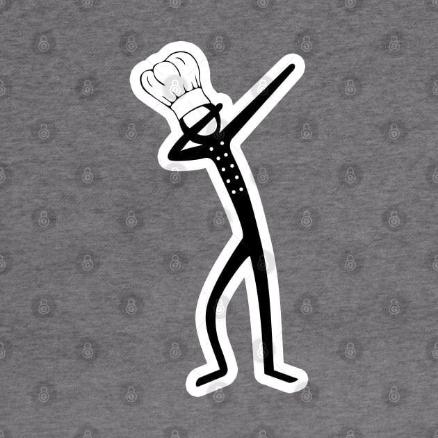 Dabbing Stick Figure - Chef Cook by EDDArt